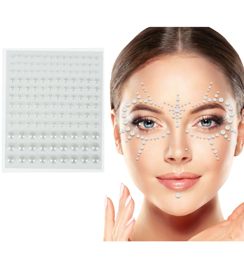 Kamínky na obličej - perly