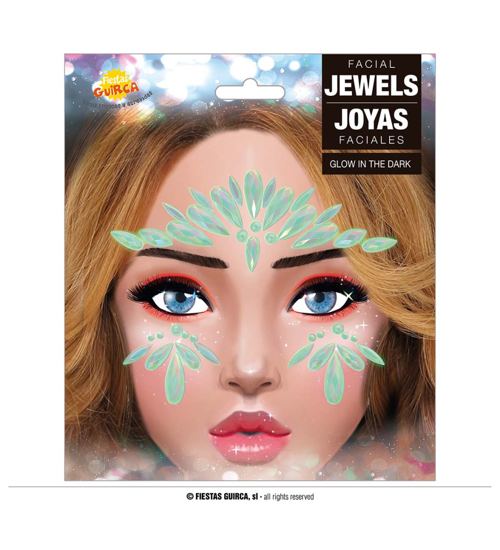 Kamínky na obličej - svítící ve tmě