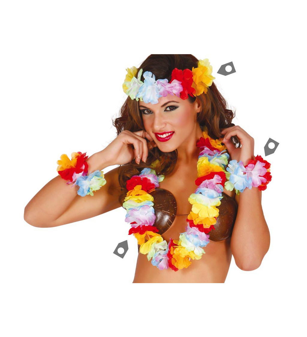 Havajská sada - barevné květy