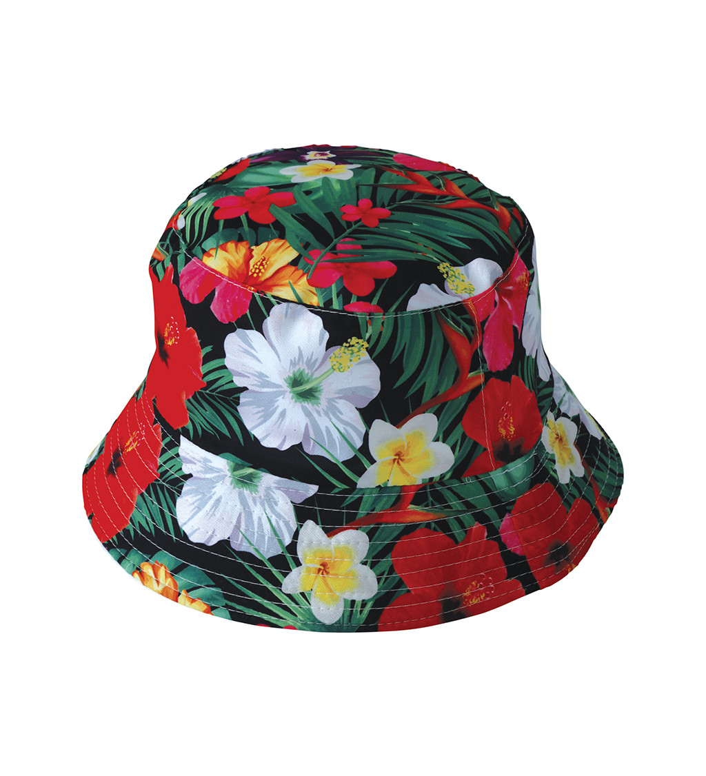 Havajský klobouk - zelené listy