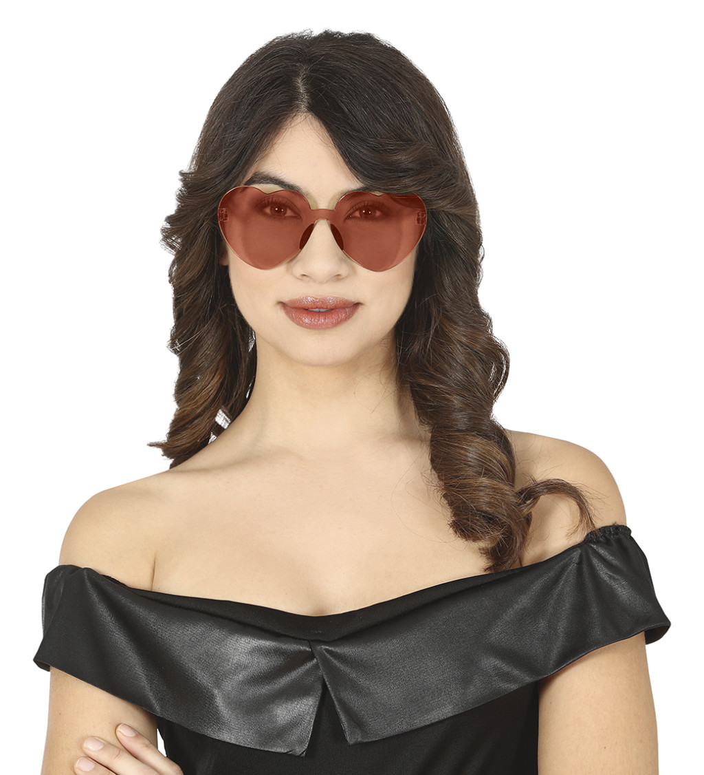 Sluneční brýle - červené srdíčka