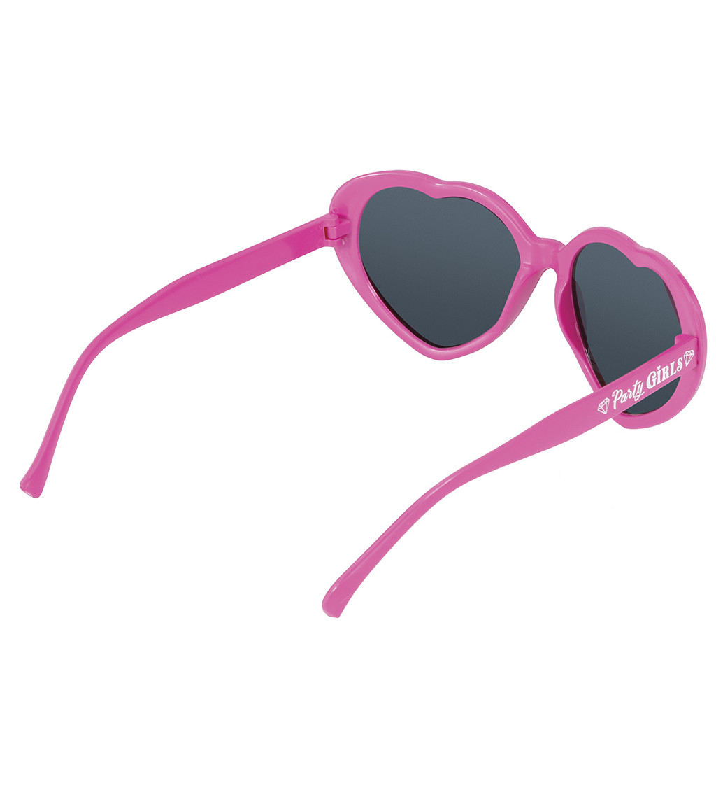 Sluneční brýle - růžová srdíčka "Party girls"