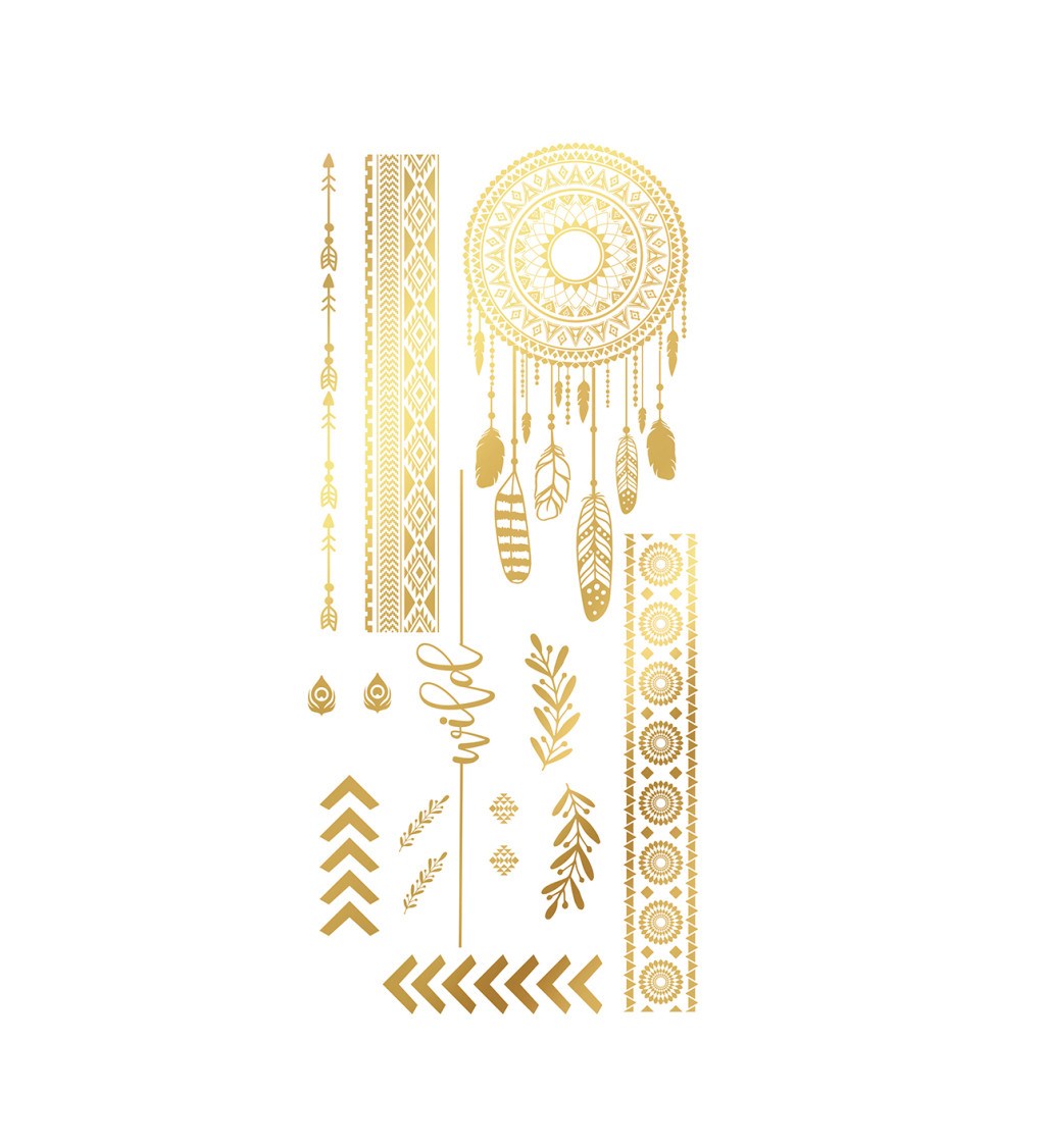 Zlaté tetování - hippie