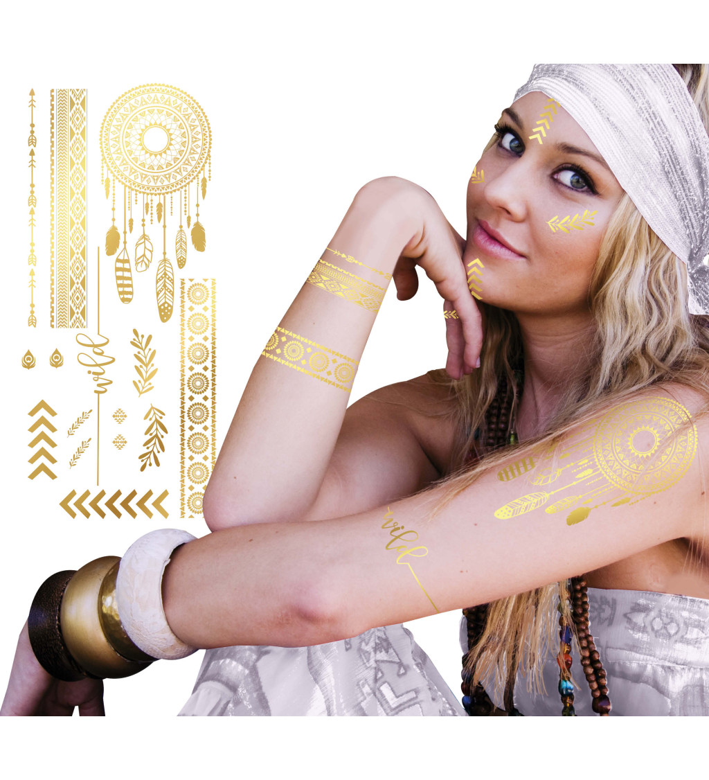 Zlaté tetování - hippie
