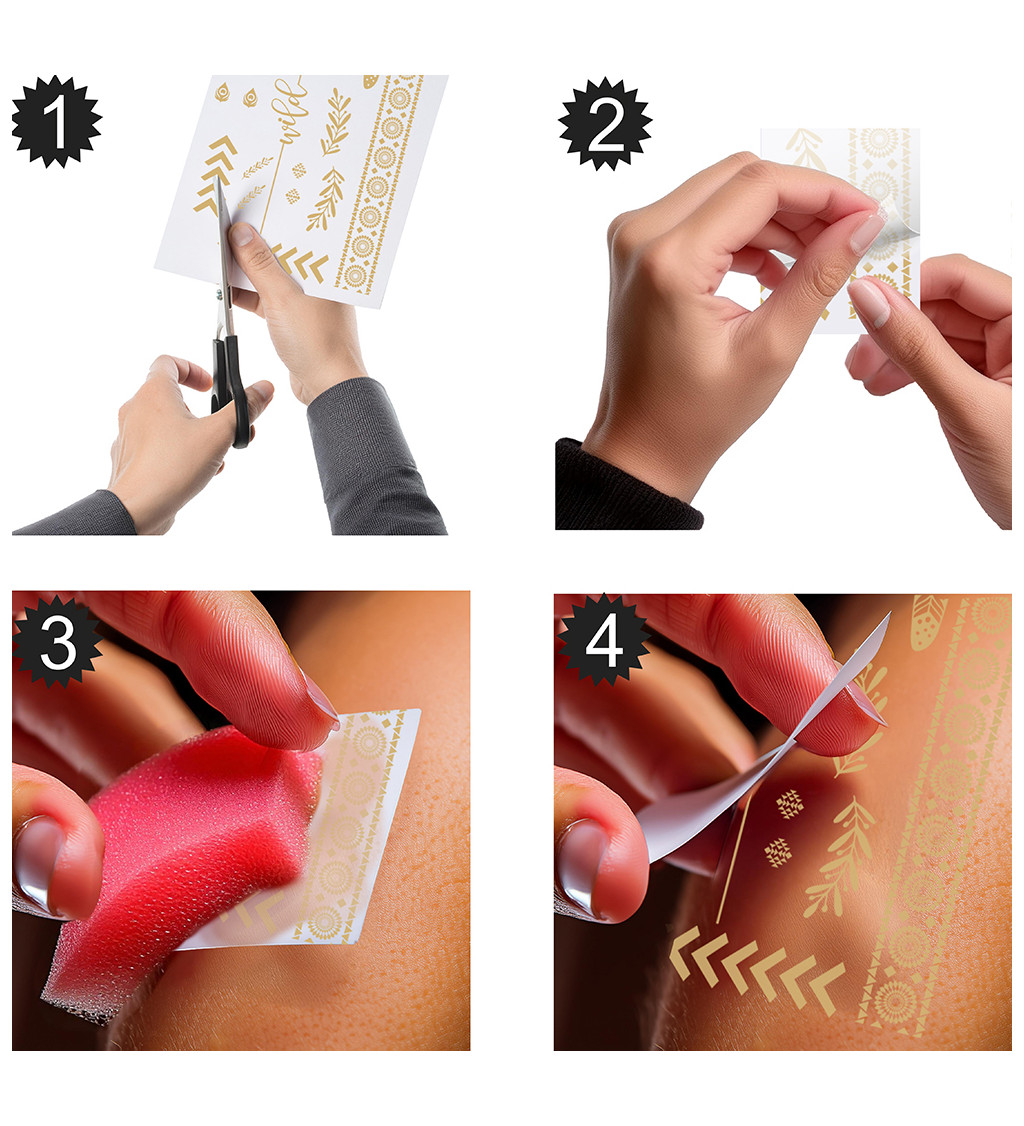 Zlaté tetování - hippie