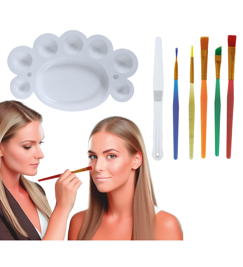 Make-up sada - štětečky s paletkou