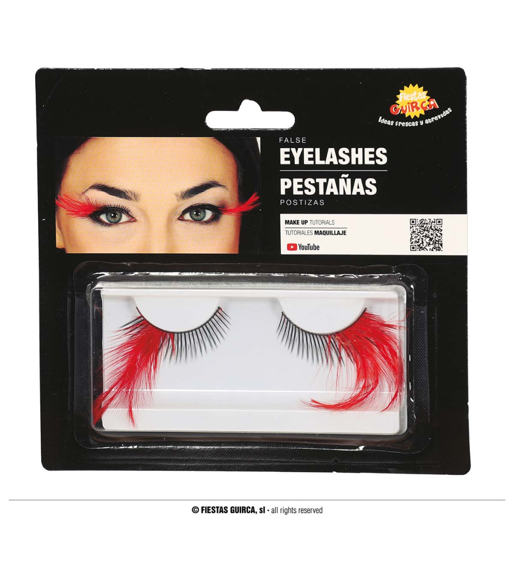 Nalepovací řasy - červené