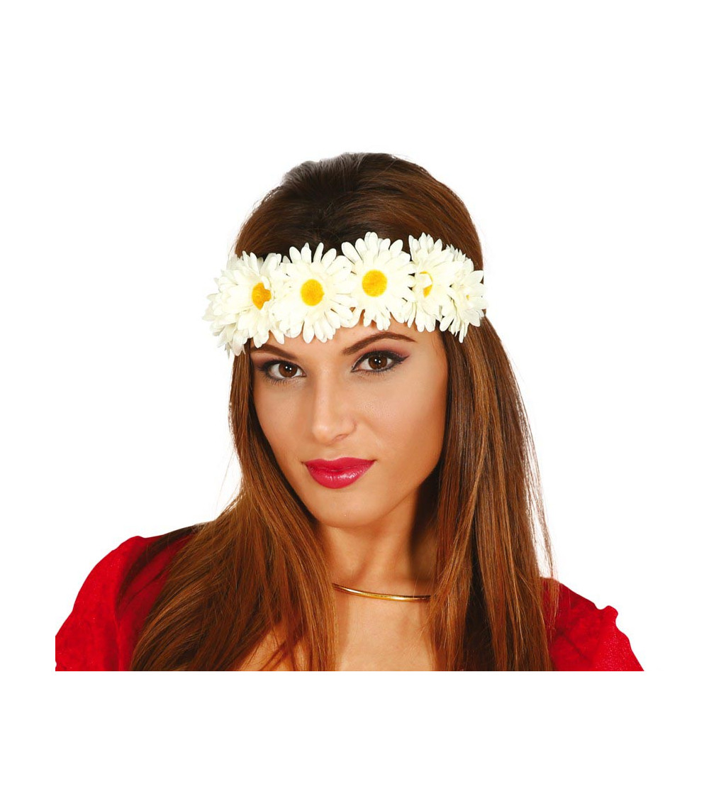 Čelenka - z bílých květů