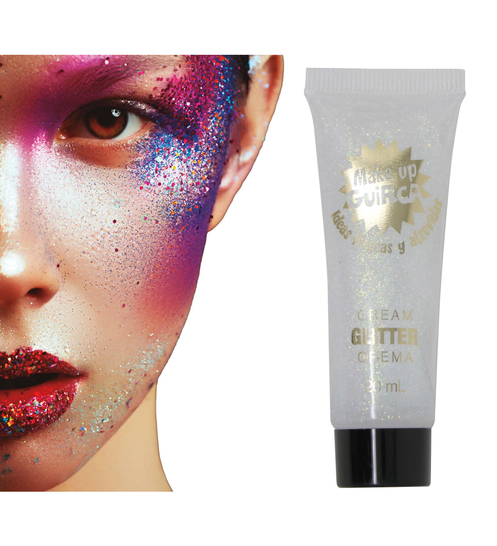 Třpytivý krémový make-up - duhový