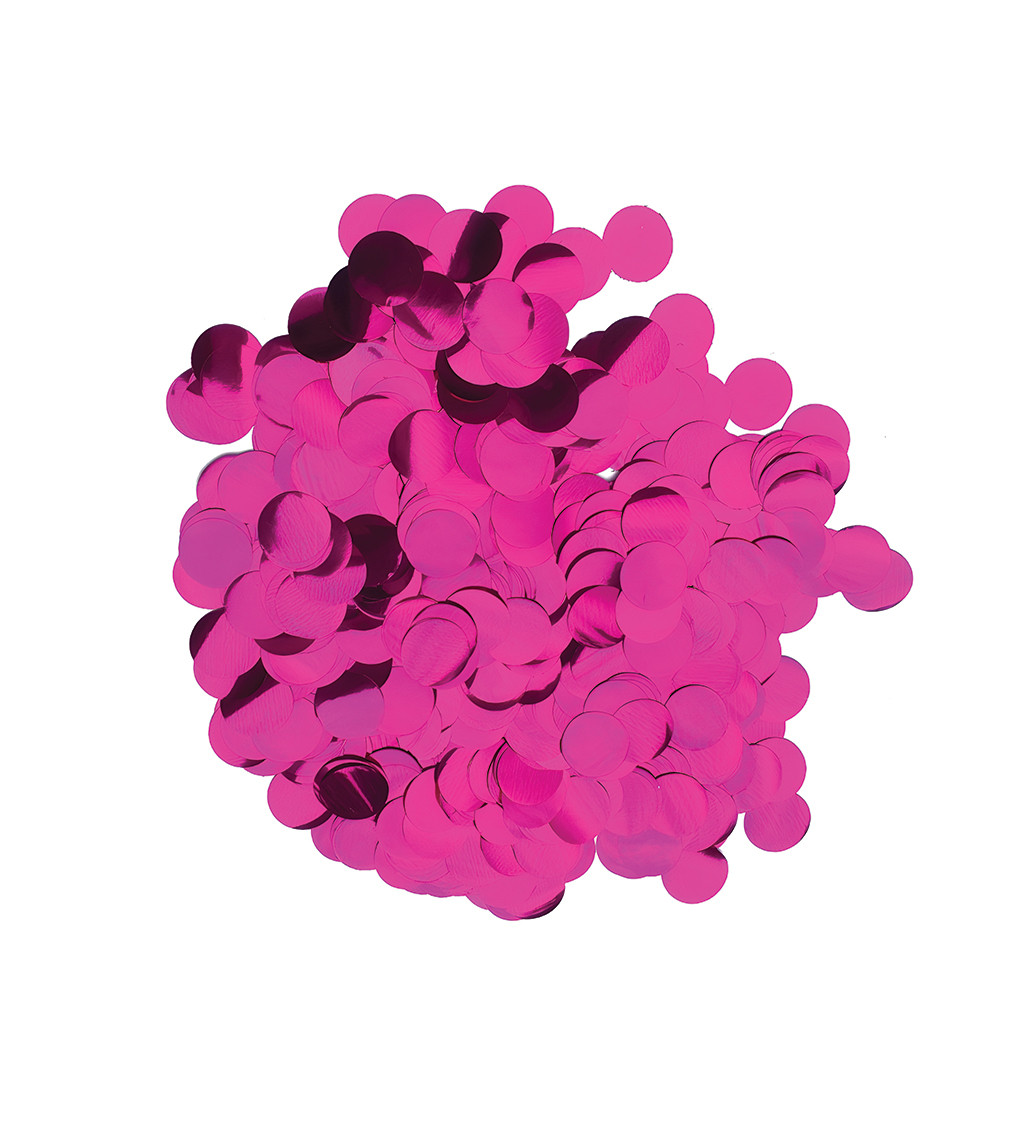 Metalické konfety - Tmavě růžové