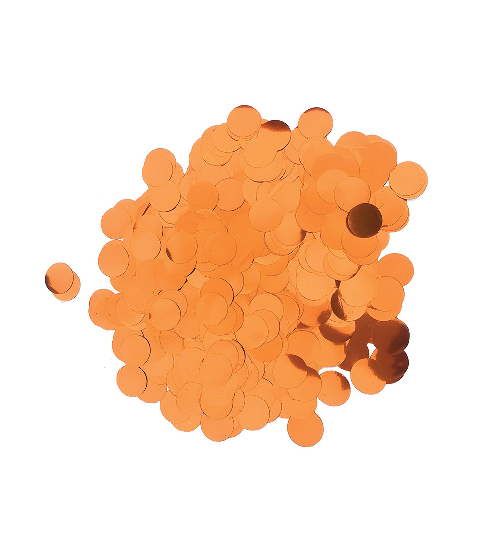 Metalické konfety - Oranžové