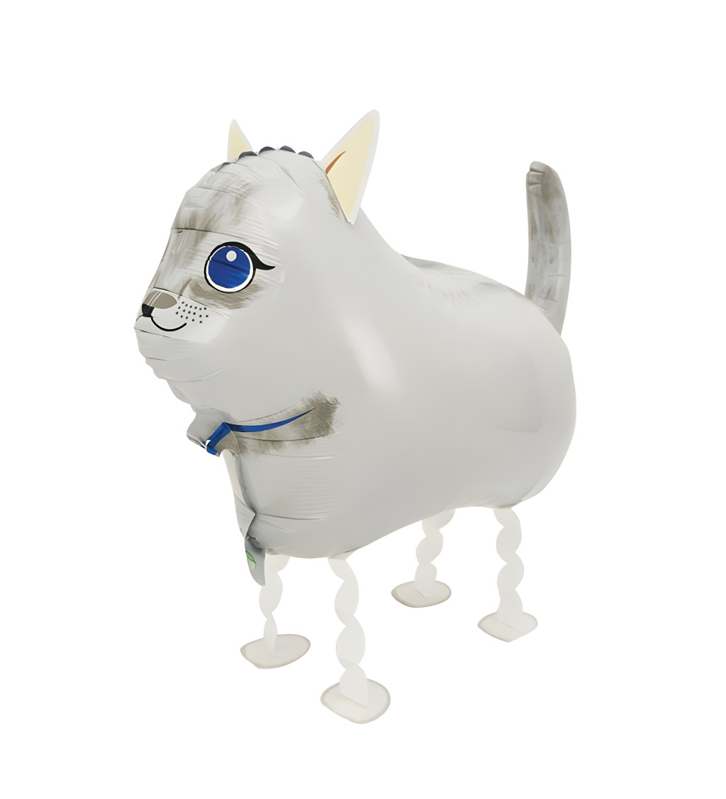 Chodící balónek - Bílá kočka