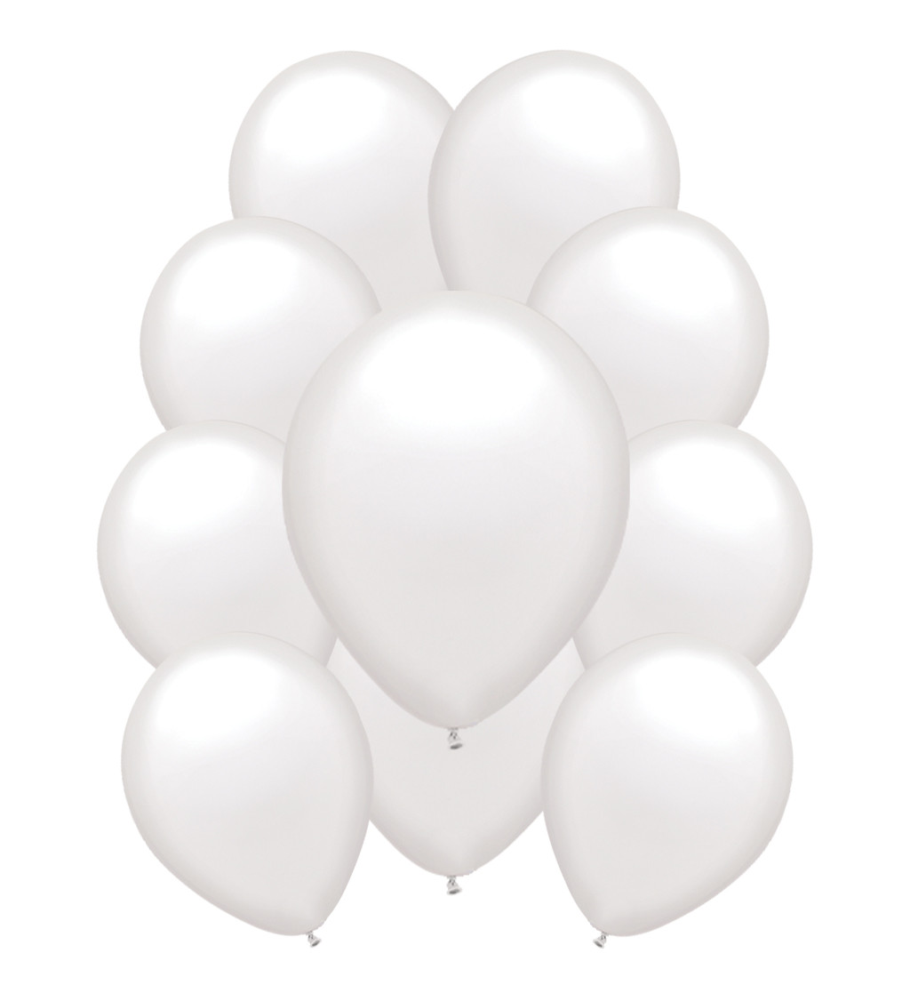Latexové balónky pastelové - Bílé