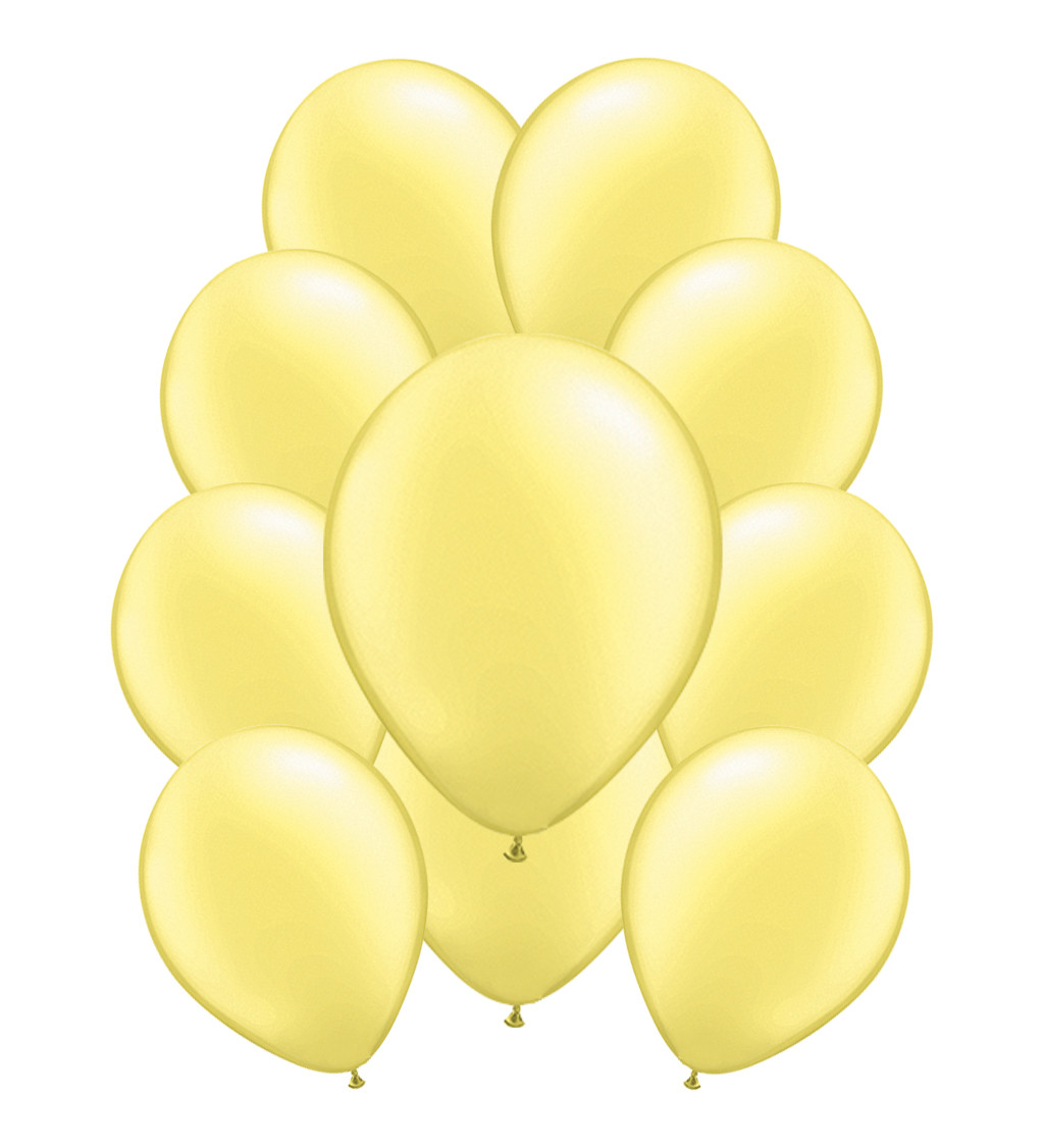 Latexové balónky metalické - Žluté
