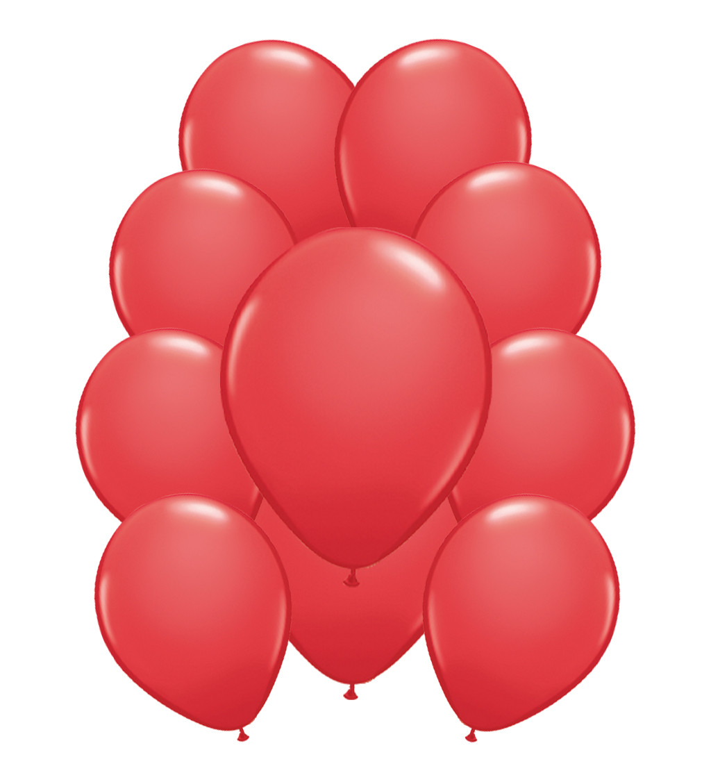 Latexové balónky metalické - Červené