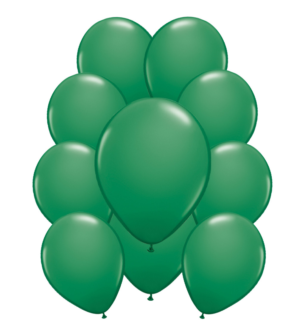 Latexové balónky metalické - Tmavě zelené