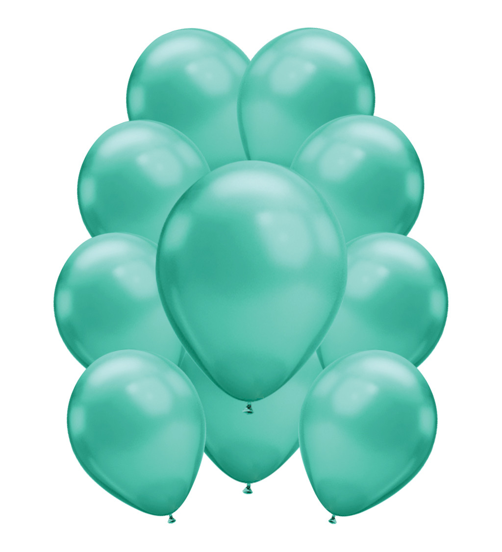 Chromové latexové balónky - Zelené