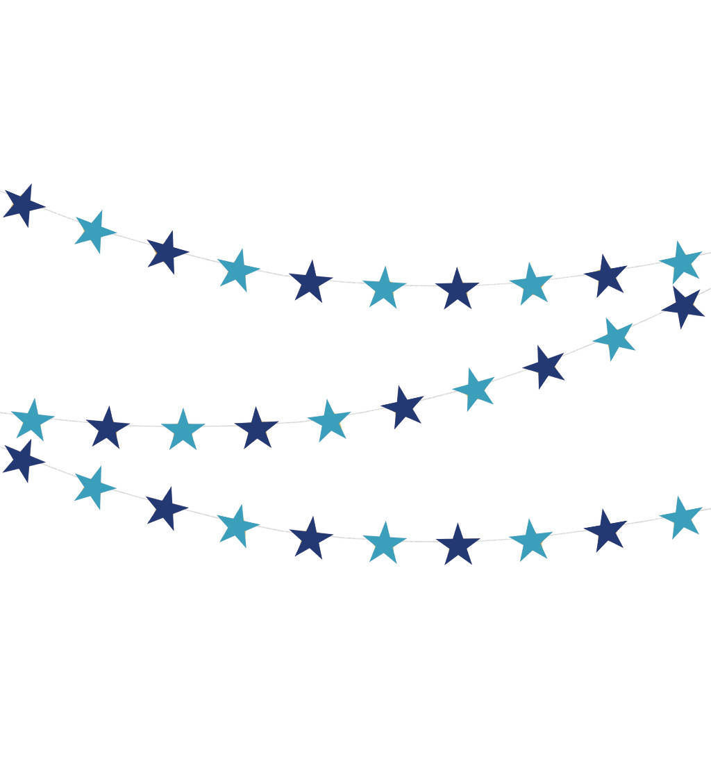 Girlanda hvězdy - Modrá