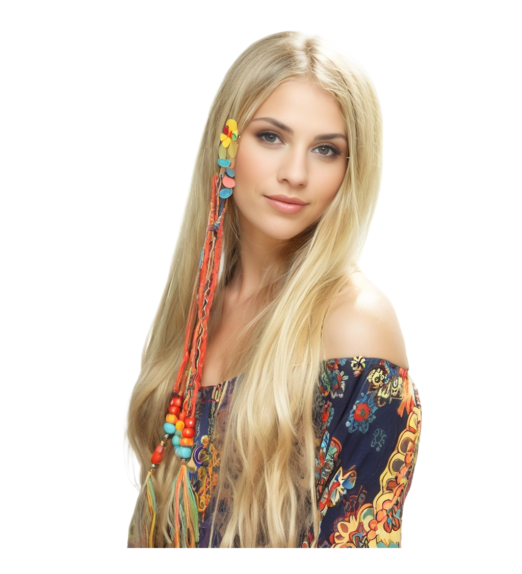 Paruka - 80s hippie žena