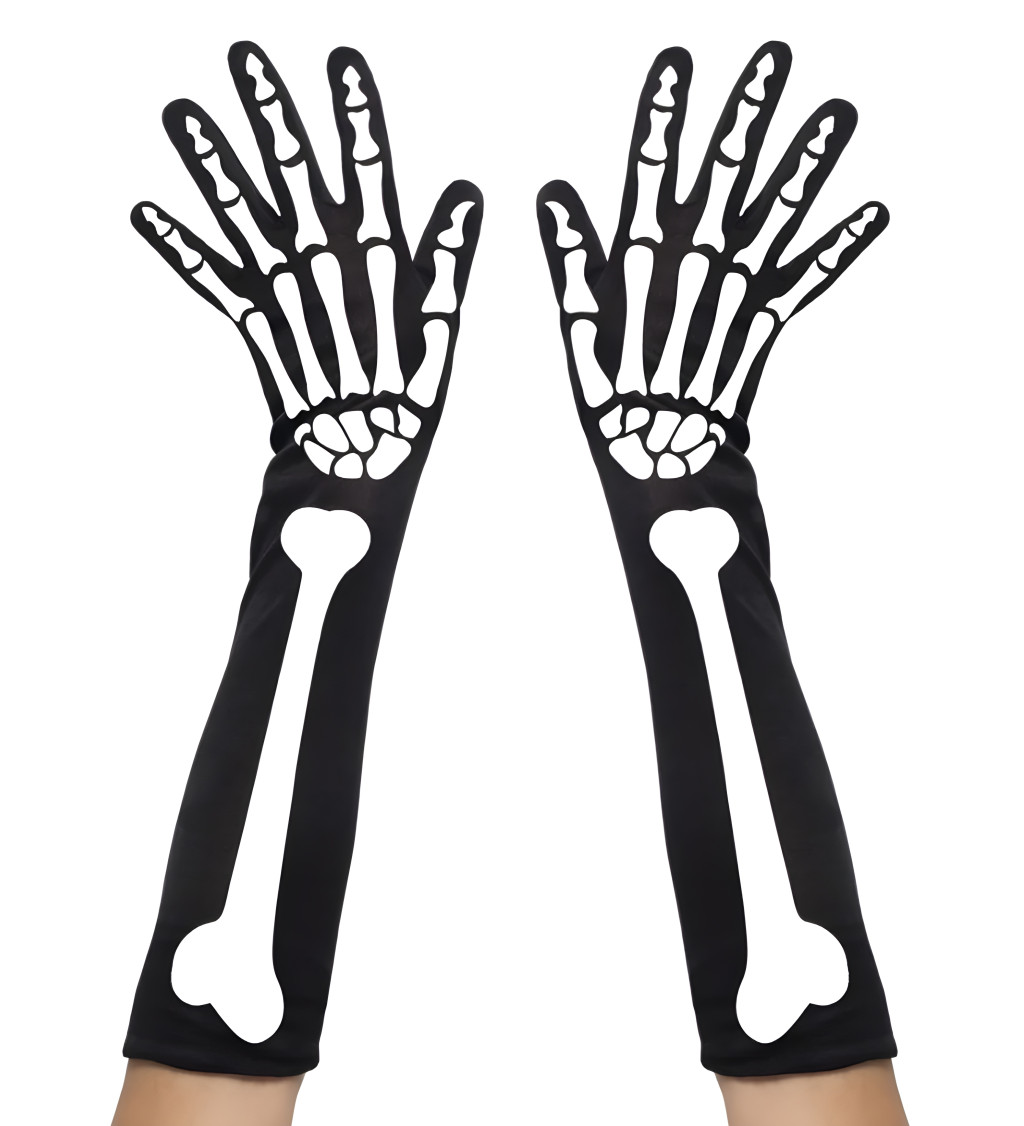 Dlouhé rukavice -  kostlivec