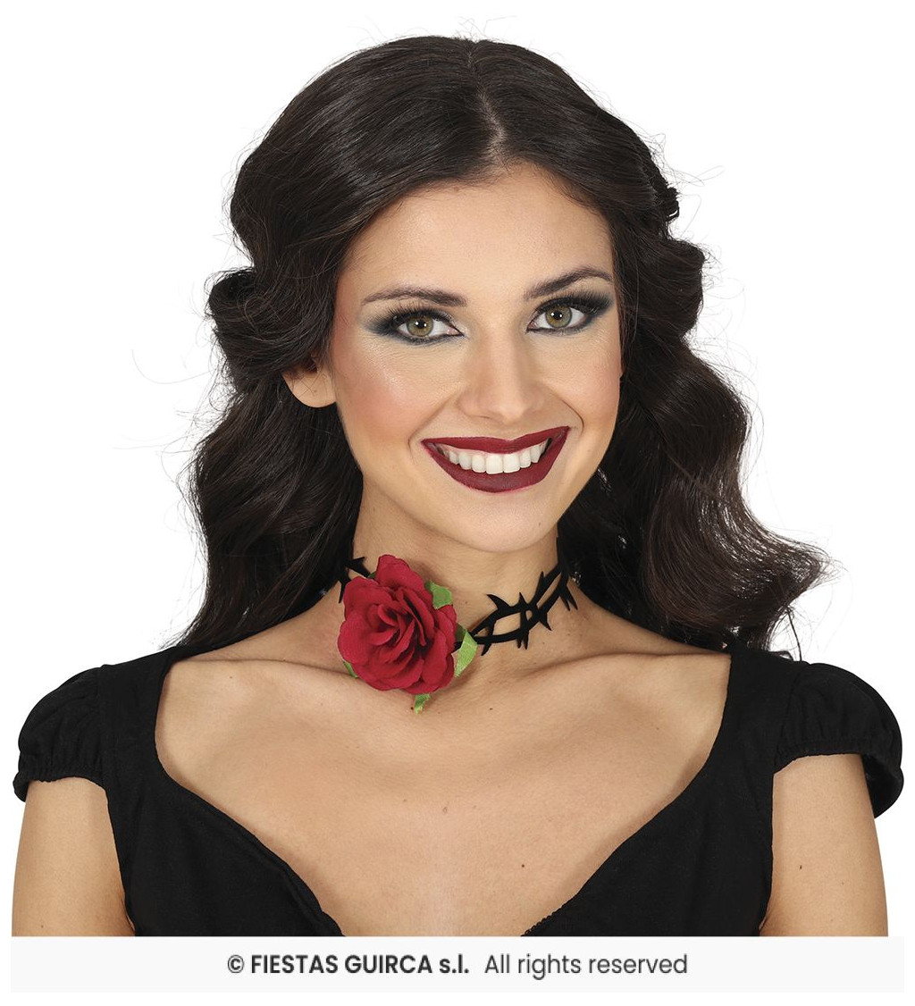 Choker - růže a ostny