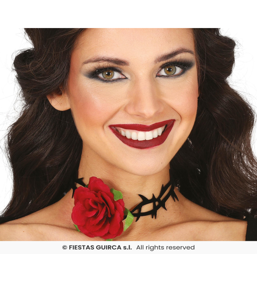 Choker - růže a ostny