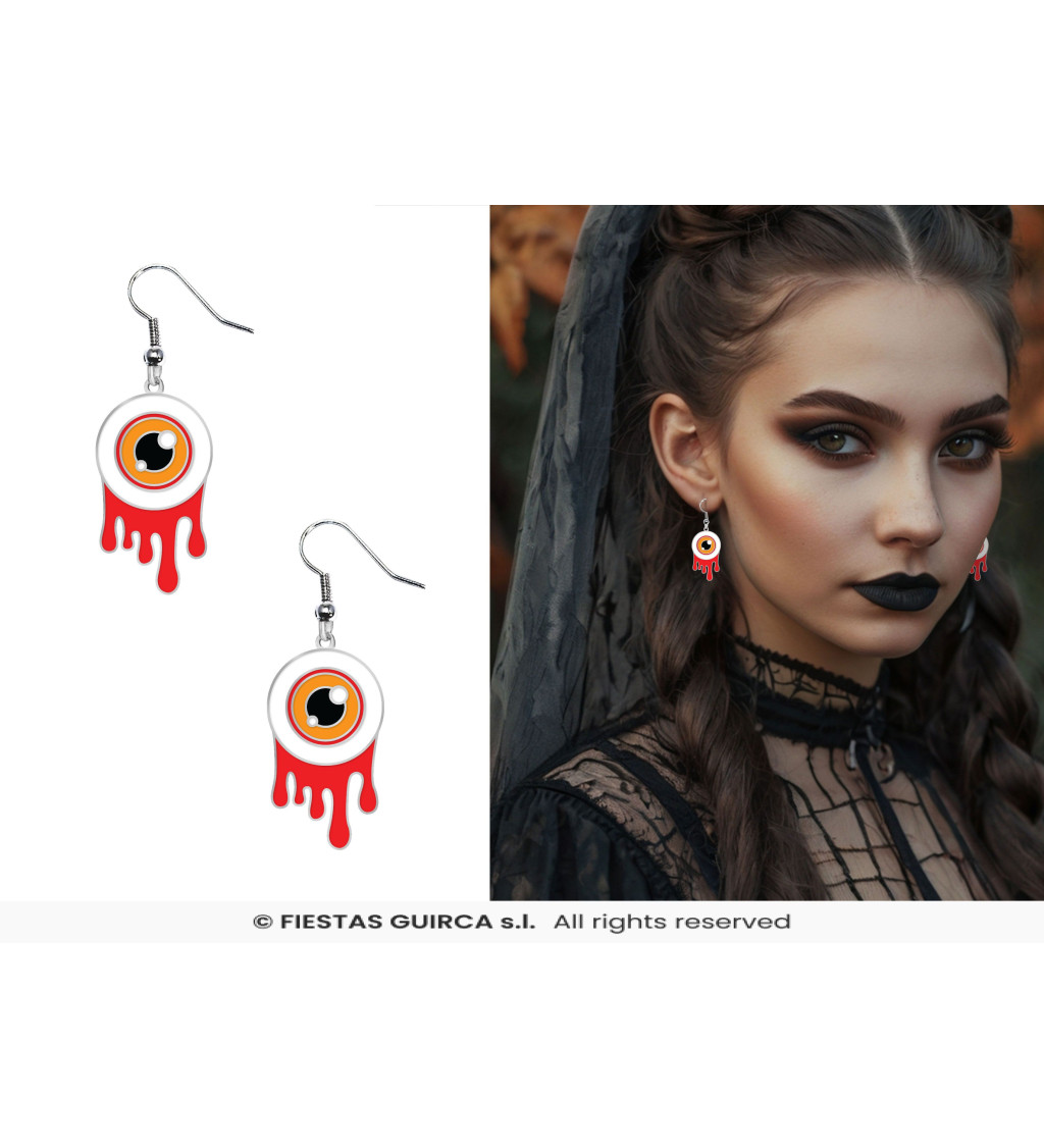 Naušnice - krvavé oči