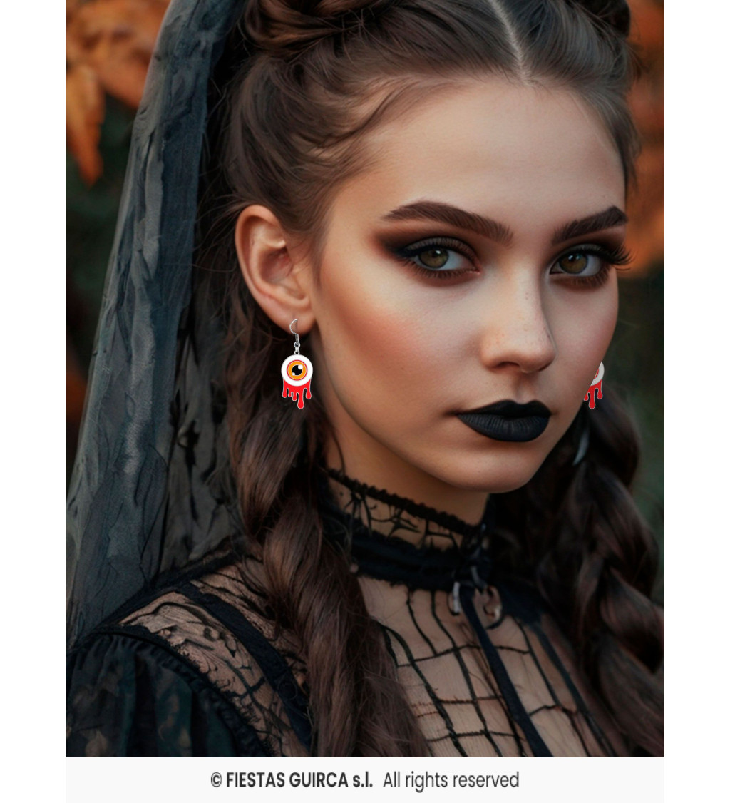 Naušnice - krvavé oči