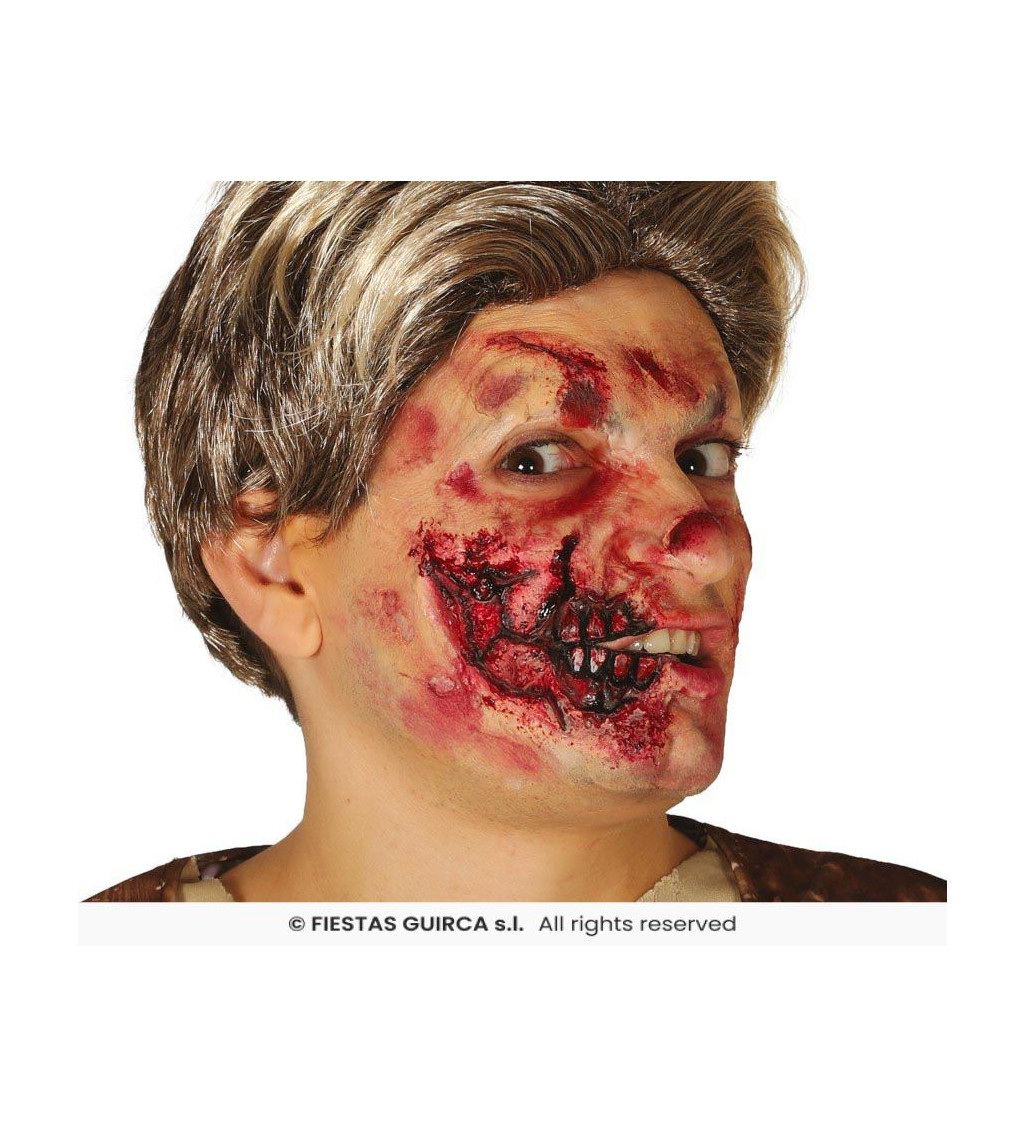 Latexová - jizva půlka obličeje