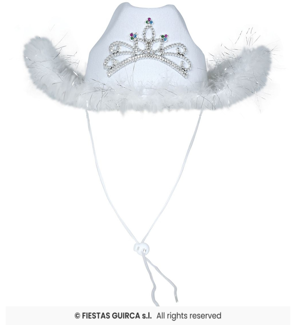 bílý klobouk - boa