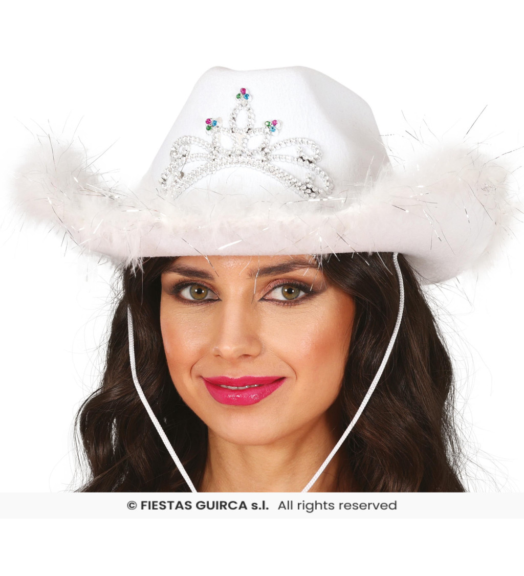 bílý klobouk - boa