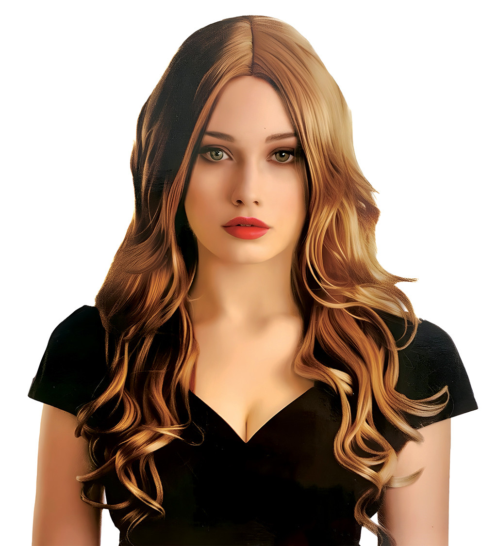 Paruka - vlnitá Hollywood, světle hnědá