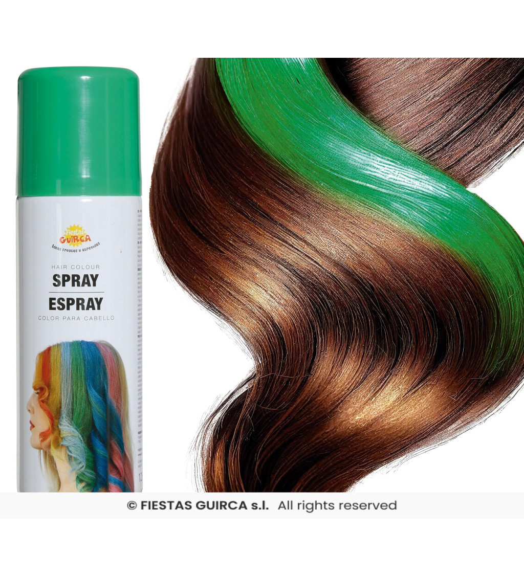 Sprej na vlasy - zelený