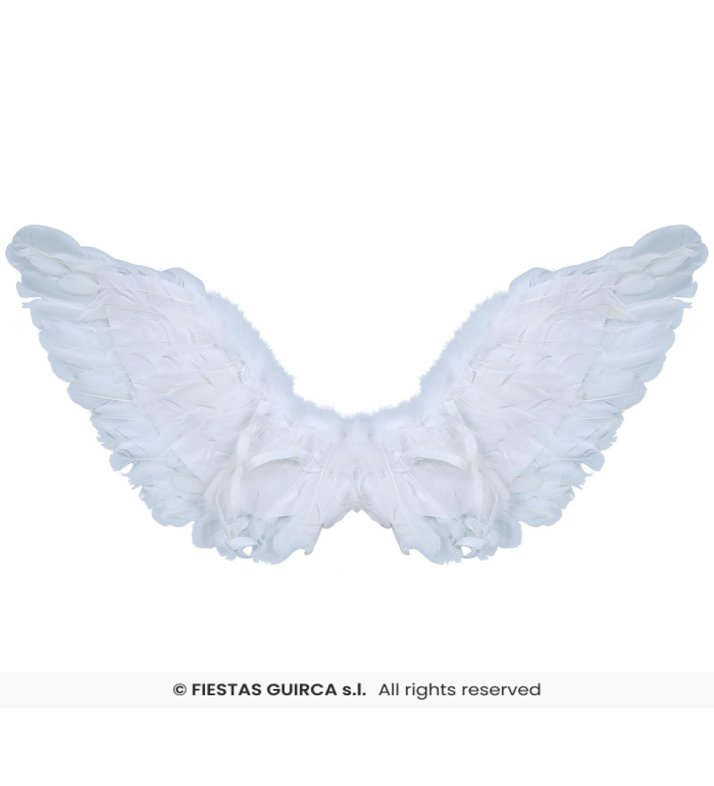 Bílá peříčková křídla