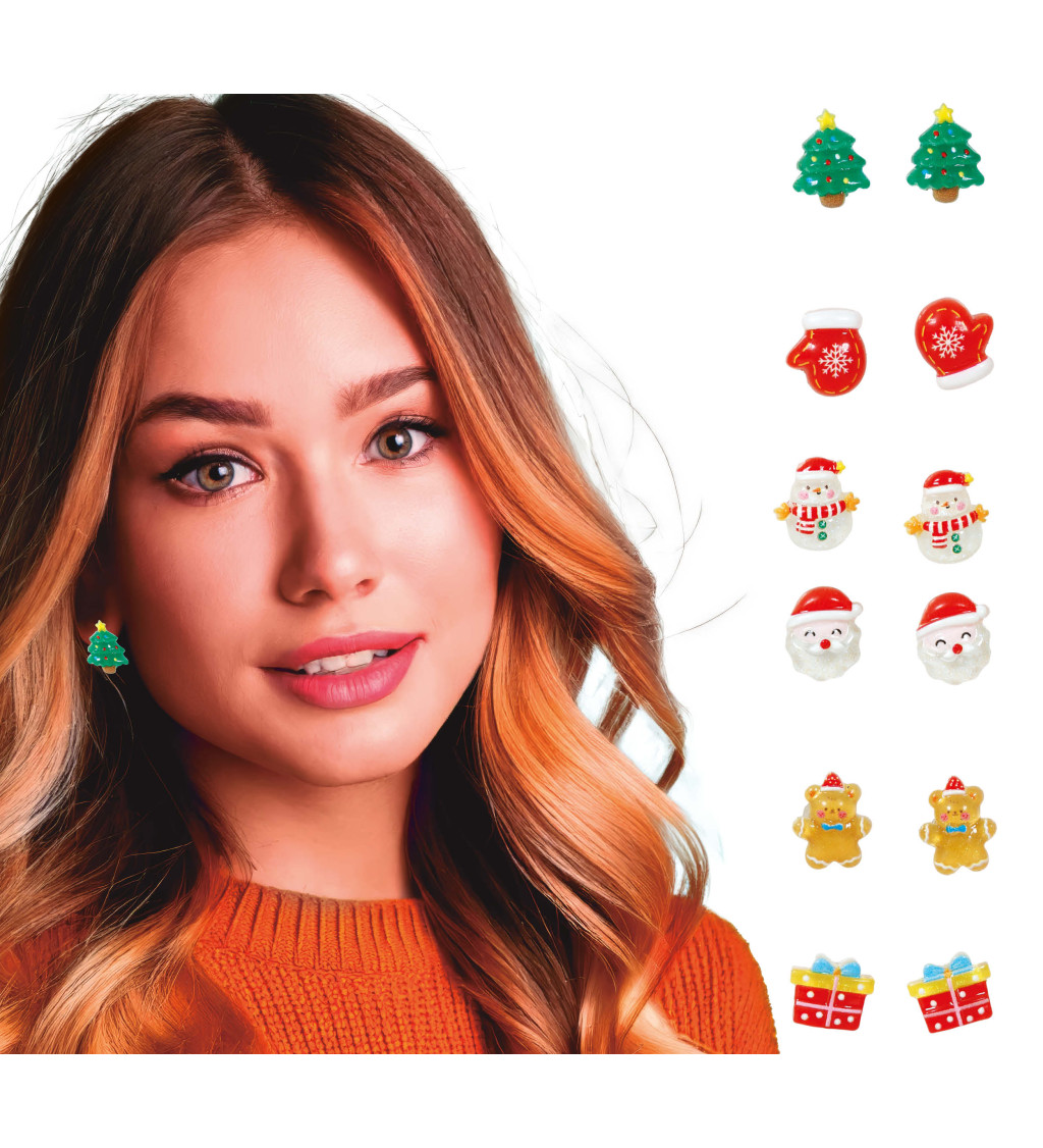 Sada náušnic - Vánoční mix