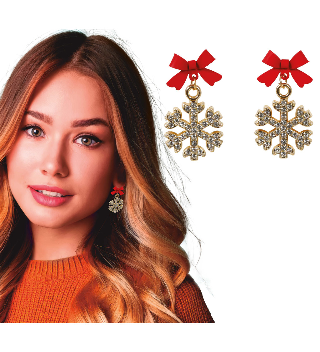 Náušnice - sněhové vločky