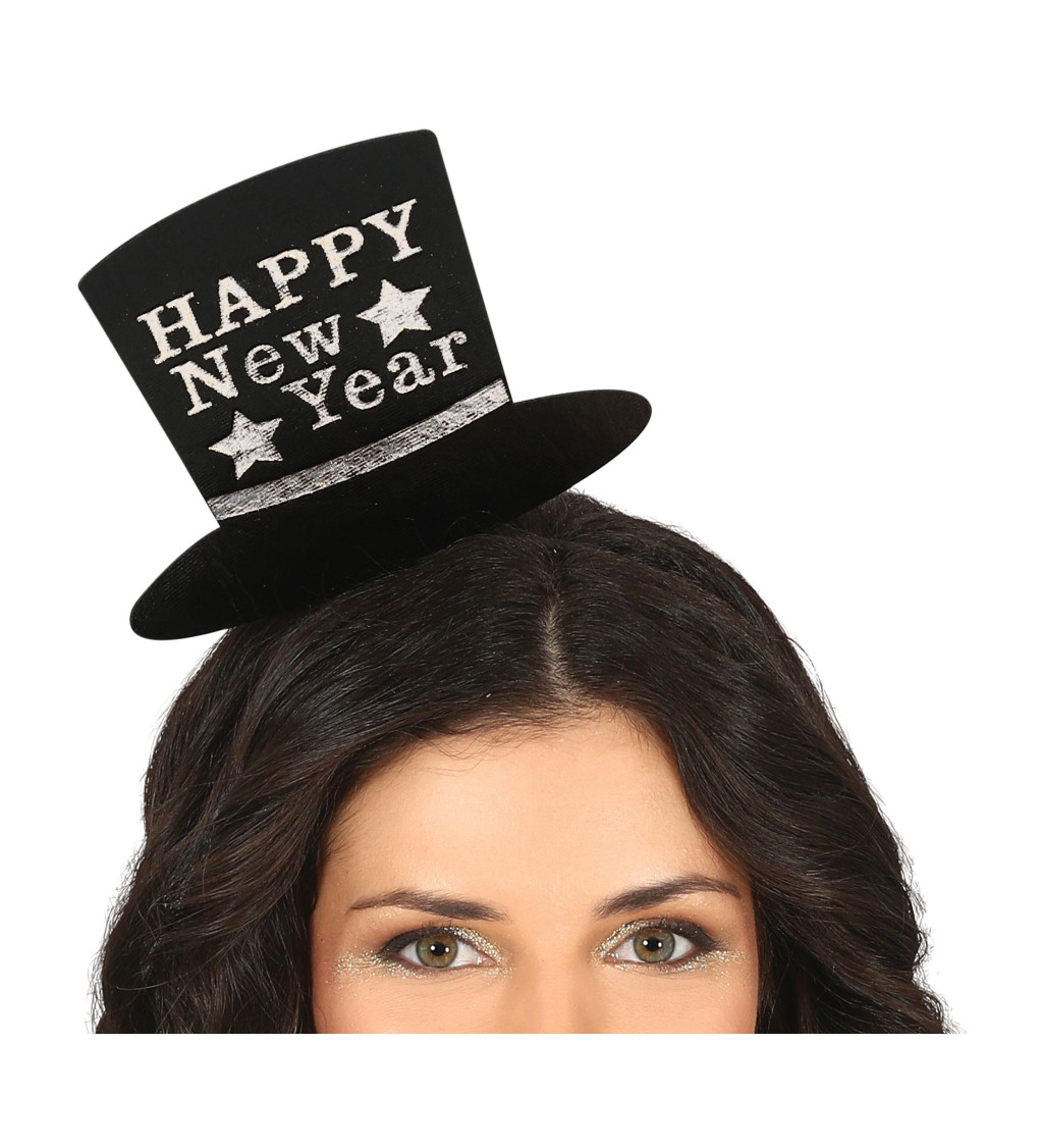 Stříbrná čelenka - Happy New Year