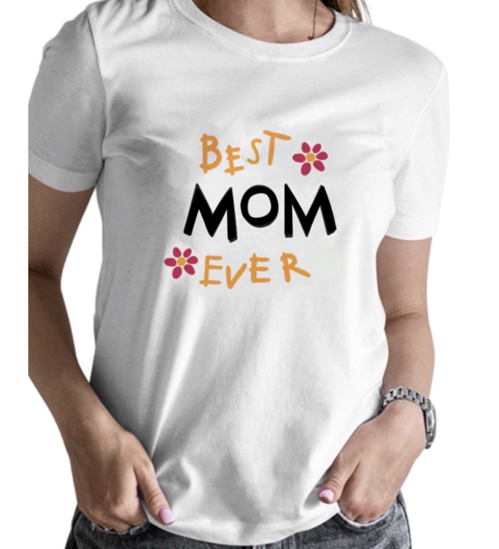 Dámské triko bílé - Best mom ever