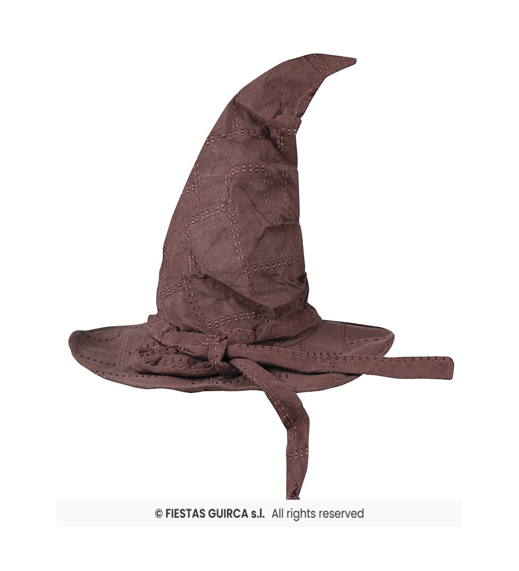 Dětský - hnědý klobouk čařoděje