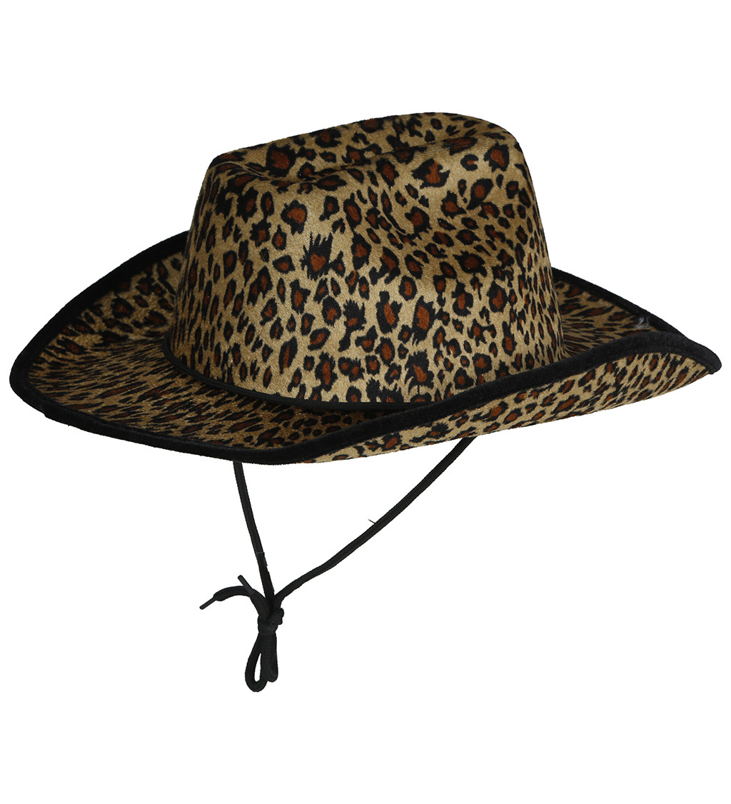 Kovbojský klobouk - leopardí vzor