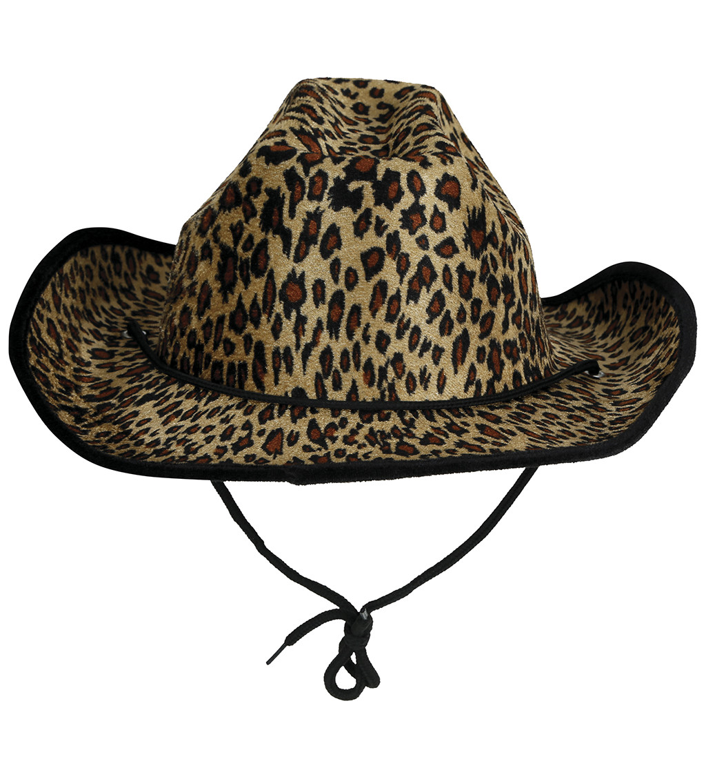 Kovbojský klobouk - leopardí vzor