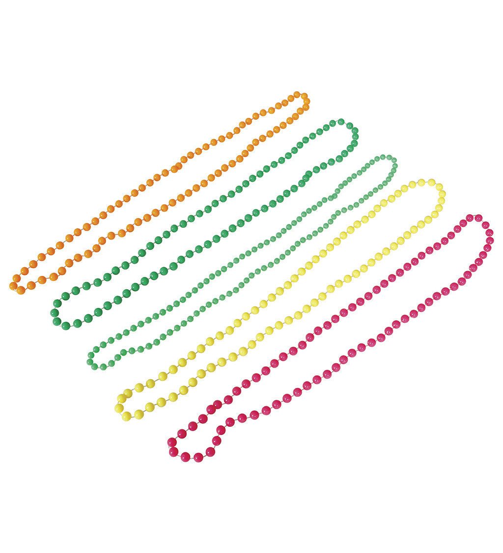 Sada - barevných perlových náhrdelníků