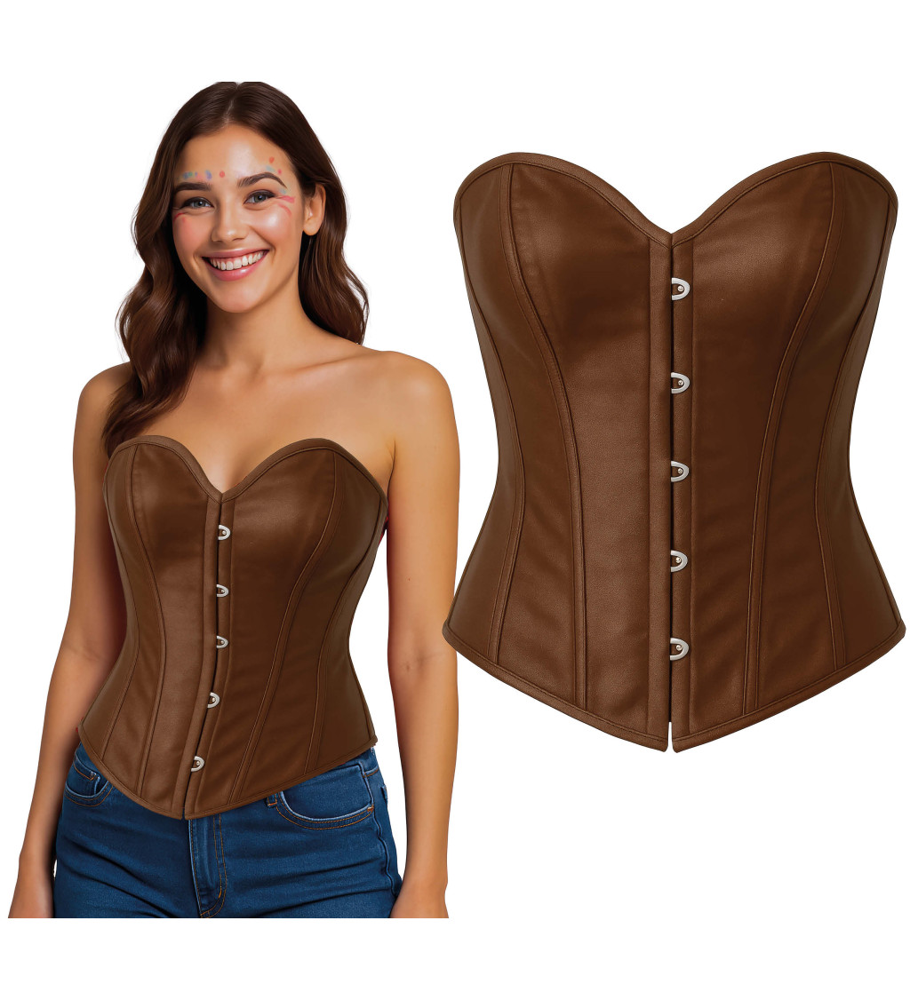 Korzet - hnědý