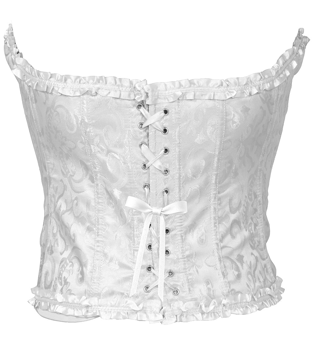 Korzet s krajkou - bílý