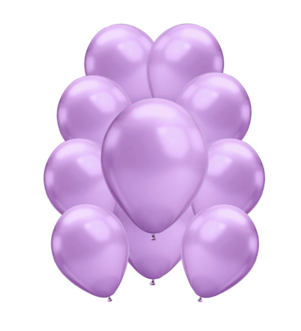 Chromové latexové balónky - Baby růžové