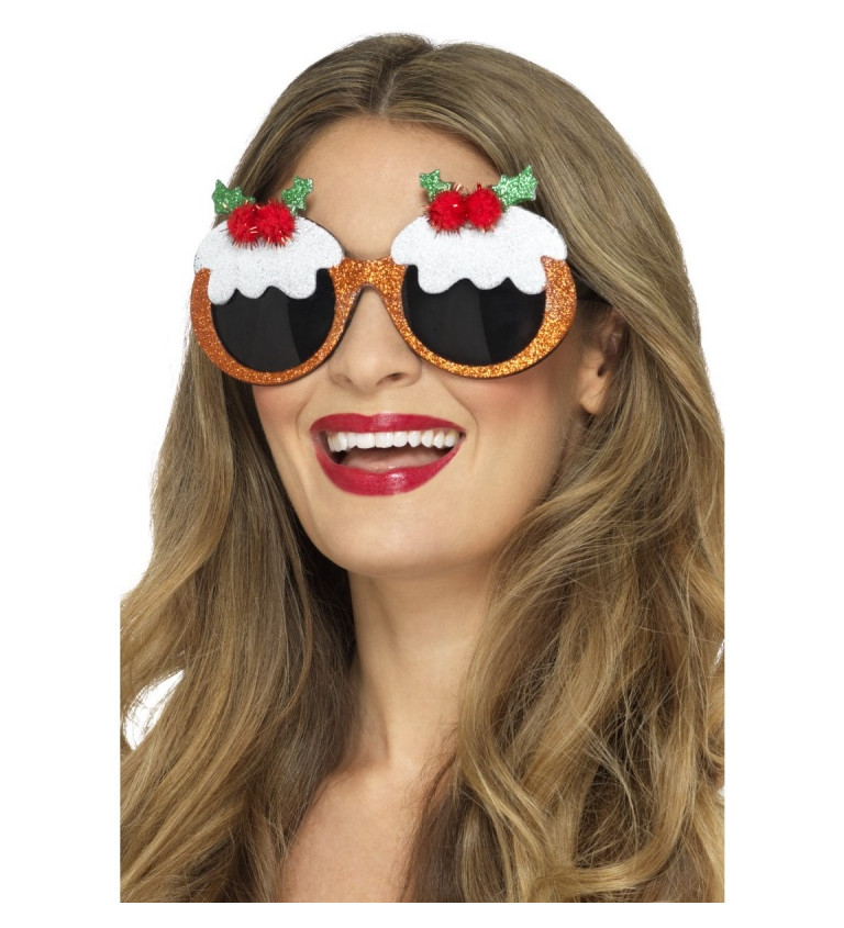 Vtipné brýle - Vánoční pudink