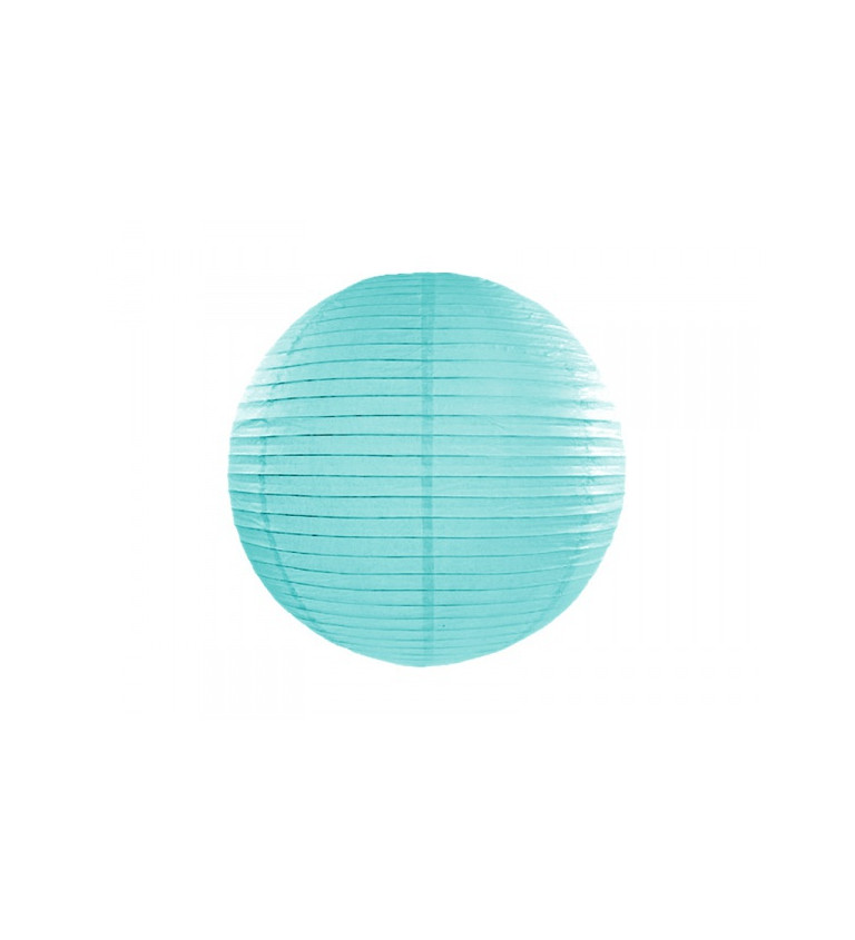 Tyrkysový lampión - koule 20 cm