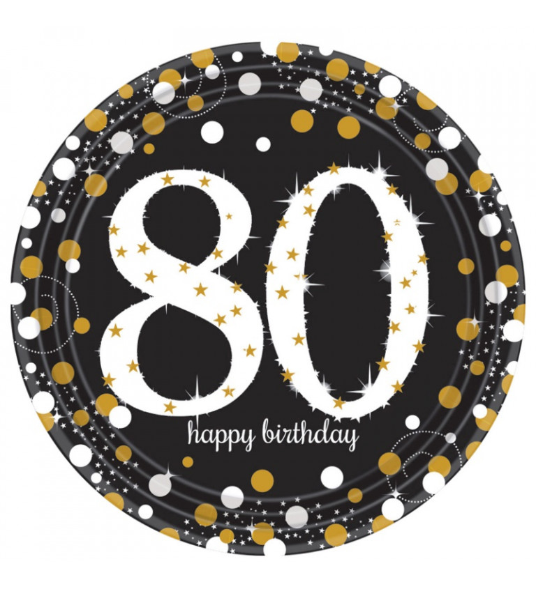 Zlaté párty talířky 80 let