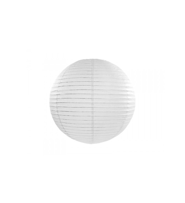 Bílý lampión - koule 55 cm