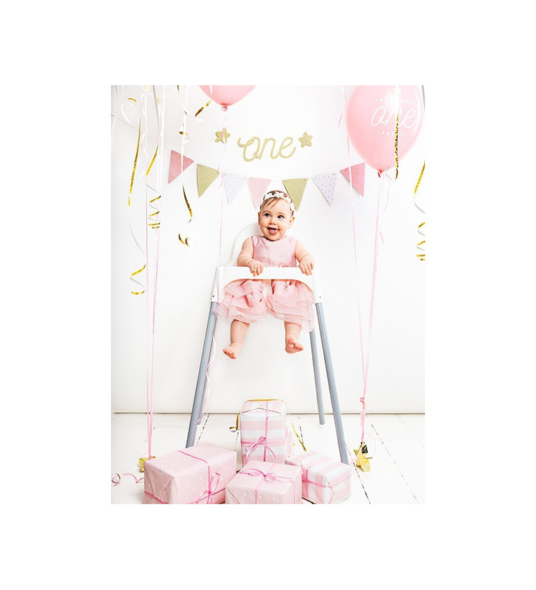 1. narozeniny - Růžový balónek Baby Pink